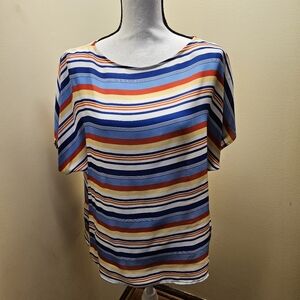 Chaps Striped Multicolor Blouse